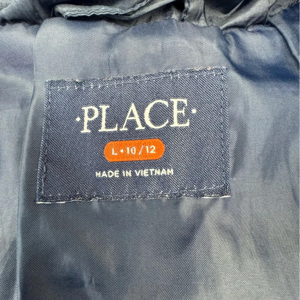The Children’s Place puffer jacket. Navy Blue. Side pockets. Kids Size L (10-12)